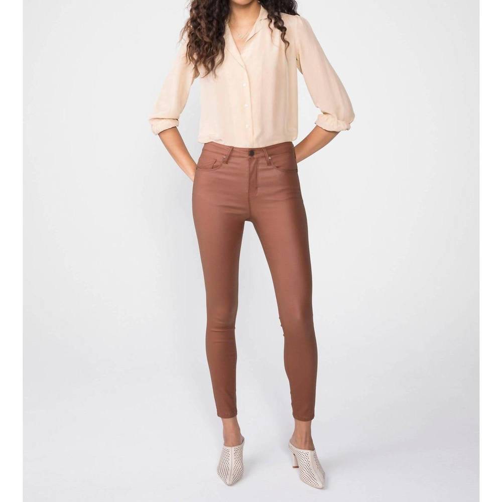 NEW UNPUBLISHED olivia high waisted skinny jeans in chestnut brown